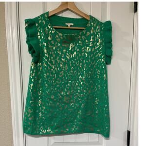 Jodifil green and gold shirt